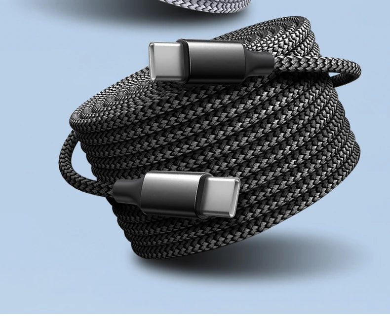 Type-C to Type-C PD 60W Fast Charging & Data Cable — 3M/5M/8M/10M Extension for iPhone 15 Pro Max, Huawei, Xiaomi, Samsung