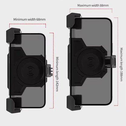 MOTOWOLF Motorcycle Shock Absorbing Phone Holder – Triangular Wireless Charging Navigation Mount