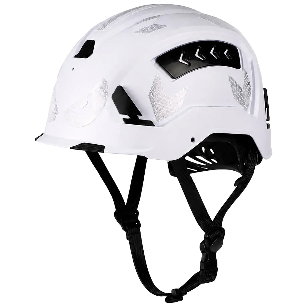 ANSI CE Safety Helmet - Breathable ABS Construction Hard Hat with Sliding Vents & Reflective Stickers
