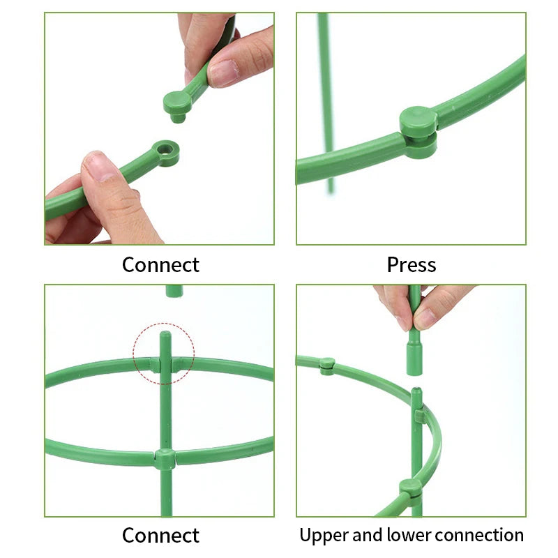 Plant Support Pile - Semicircle Flower Stand Cage for Garden, Plant Grow Fixing Rod, Vine Climbing Bracket Stake Holder - Bonsai Tool