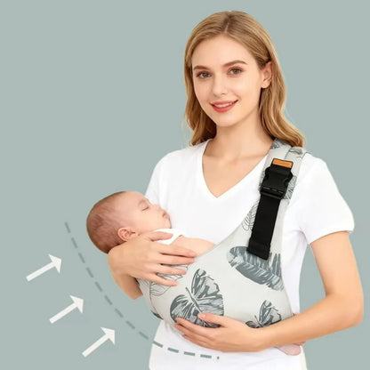 Adjustable Baby Carrier Crossbody Wrap - Portable Toddler Hip Seat Sling Bag for Travel & Newborns