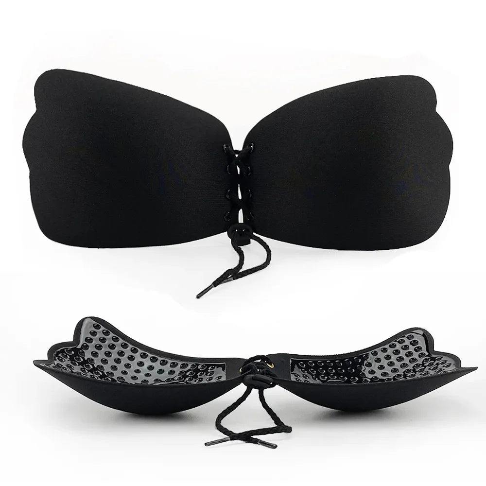 Invisible Nude Push-Up Bra Stickers – Silicone Chest Pasties for Women Wedding Lingerie