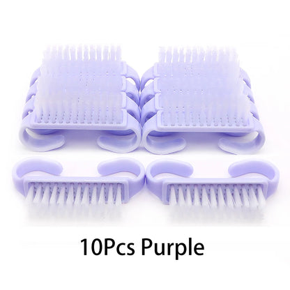 10/20/50/100pcs Nail Cleaning Brush Set - Handle Grip Fingernail Scrubber Tools for Men & Women Manicure Care