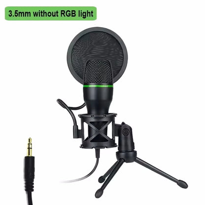 USB Condenser Microphone - Professional RGB Streaming Mic for PC, Laptop, Gaming, Podcast & Live Recording