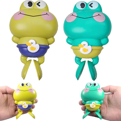 Wind-Up Swimming Frog Bath Toy for Toddlers – Battery-Free Montessori ABS Water Play Toy, Mold-Free Kids Bath Fun