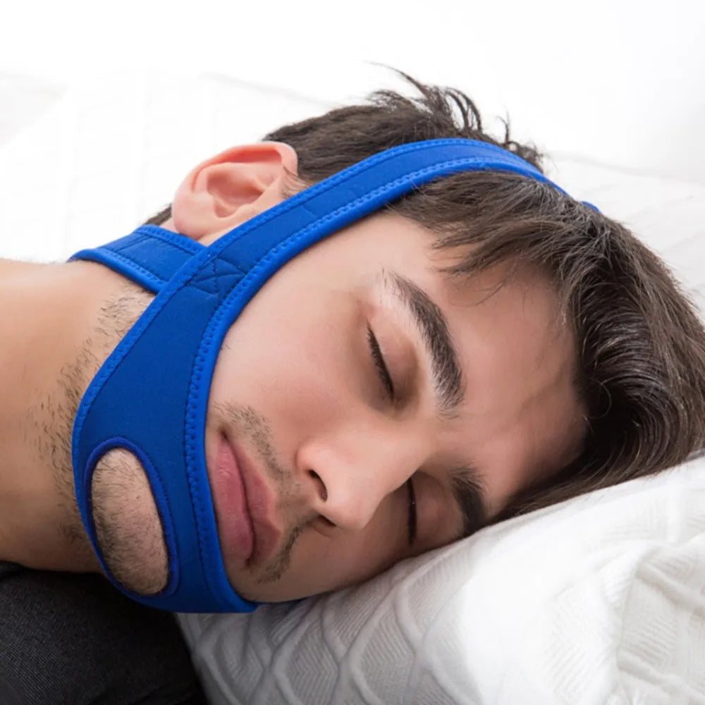 Adjustable Anti-Snore Band - Stop Snoring Chin Apnea Jaw Sleep Close Mouth Belt - New Sleep Care Tool