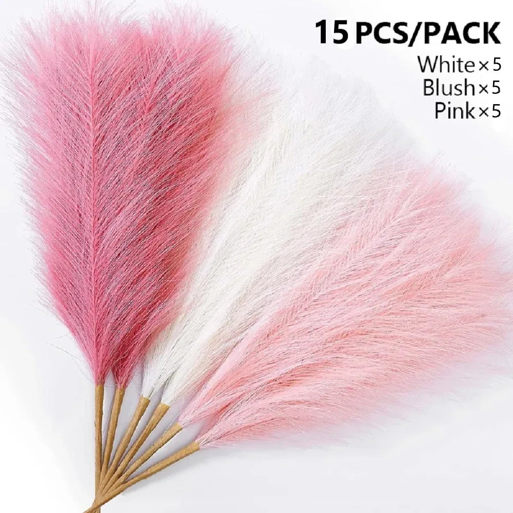 55cm Artificial Pampas Grass – Bohemian Reed for DIY Floral Arrangements, Wedding, Home & Christmas Decoration
