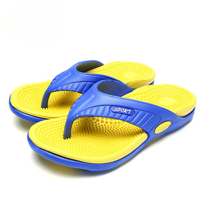 YRZL Summer Men’s Flip Flops - 2024 Soft Bottom Non-Slip Beach Sandals, Comfortable Outdoor Slide Slippers