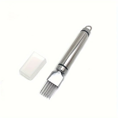 Stainless Steel Vegetable & Garlic Cutter – Portable Kitchen Tool for Shredding, Chopping, and Slicing Green Onions