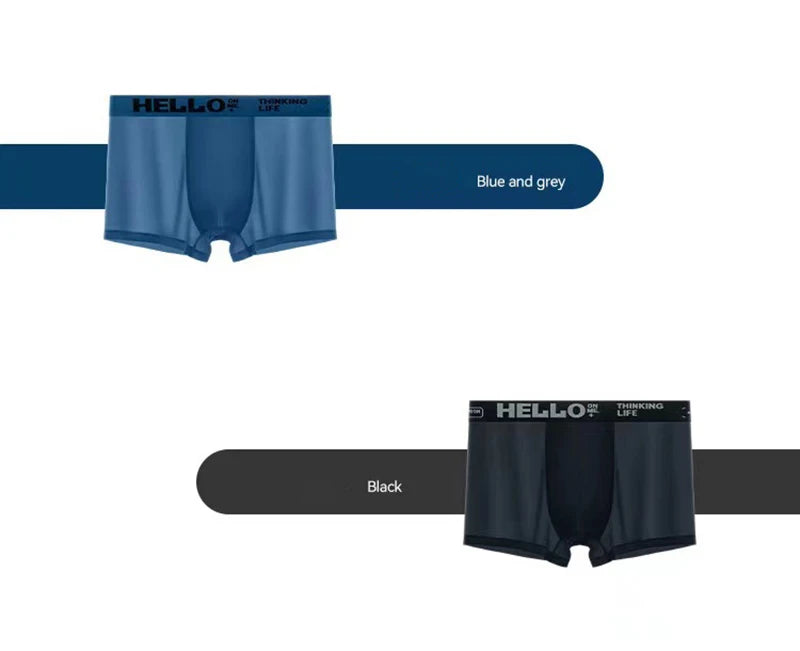 Men's Ice Silk Graphene Boxer Briefs – Breathable, Ultra-Thin, Comfortable Trunks Underwear