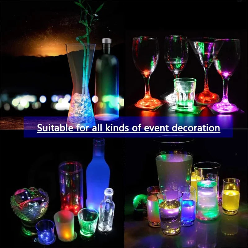 LED Coaster Sticker – Battery-Powered Luminous Glass & Bottle Pads for Bars, Parties, and Drink Decor