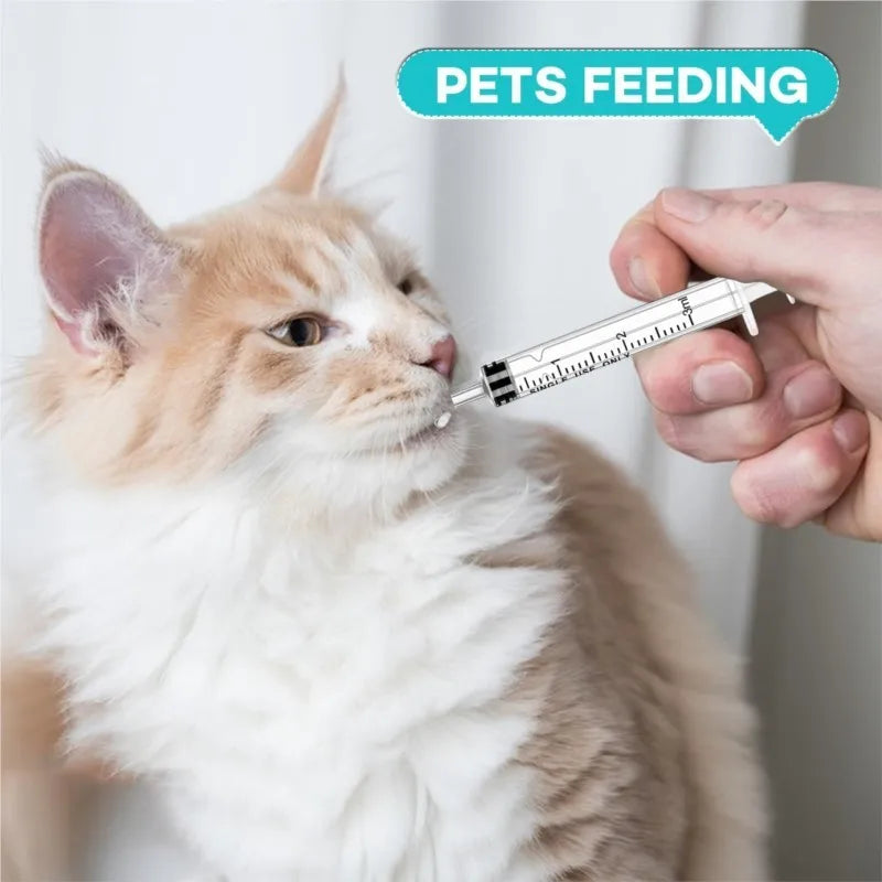 Plastic Measuring Syringe - 20ml, 60ml, and 100ml Needle-Free Liquid, Nutrient, Oil, and Pet Feeding Tool