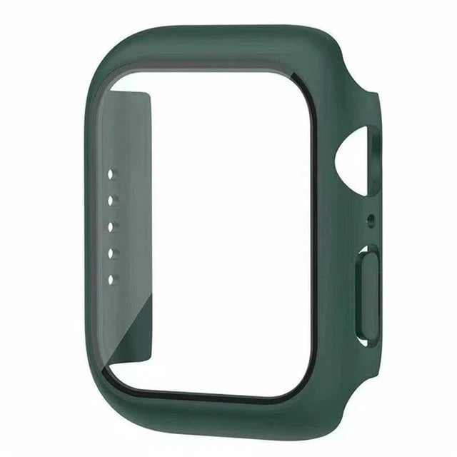 Apple Watch Glass Case Cover - Full Screen Protector for Series 9, 8, 7, 6, SE & iWatch 38mm-45mm