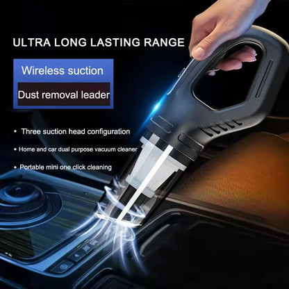 Wireless Handheld Vacuum Cleaner – Powerful Suction, Quick-Charge Rechargeable Cleaner for Car, Home & Pet Hair