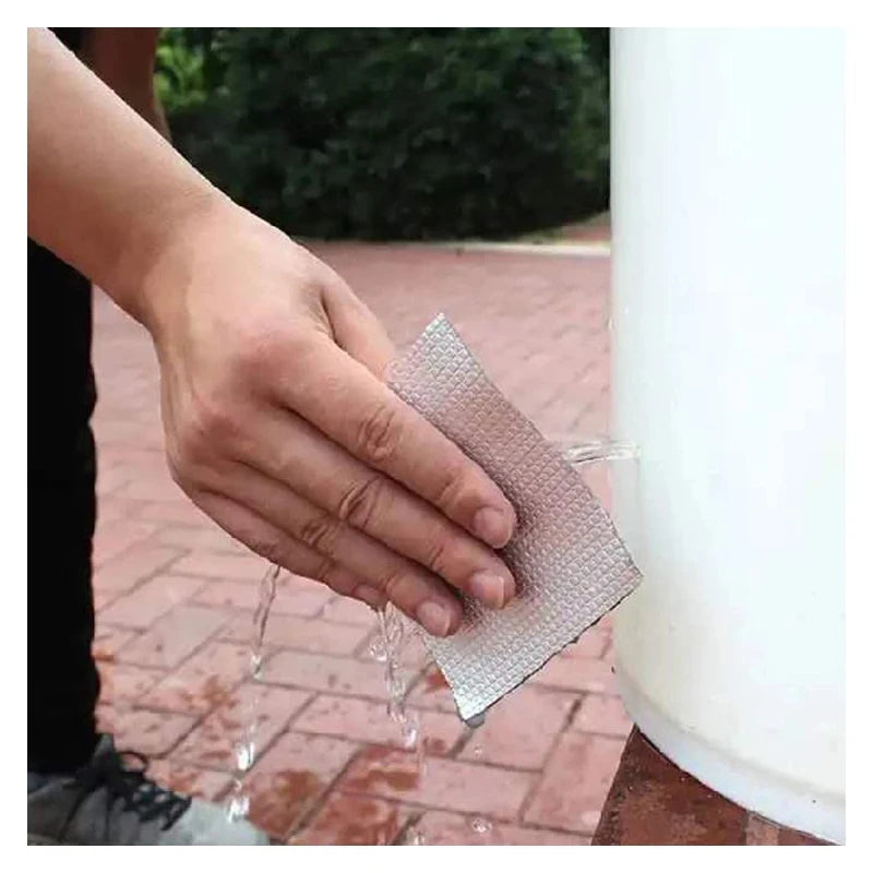 High Temperature Resistant Waterproof Tape - Aluminum Foil Thicken Butyl Tape for Wall, Pool, Roof Crack Repair - Self-Sealing Duct Tape