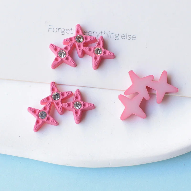 WFFNNKC 10Pcs Kawaii Rhinestone Star Flatback Resin DIY Accessories – Wedding, Scrapbooking, Hairpin, Jewelry & Brooch Decor