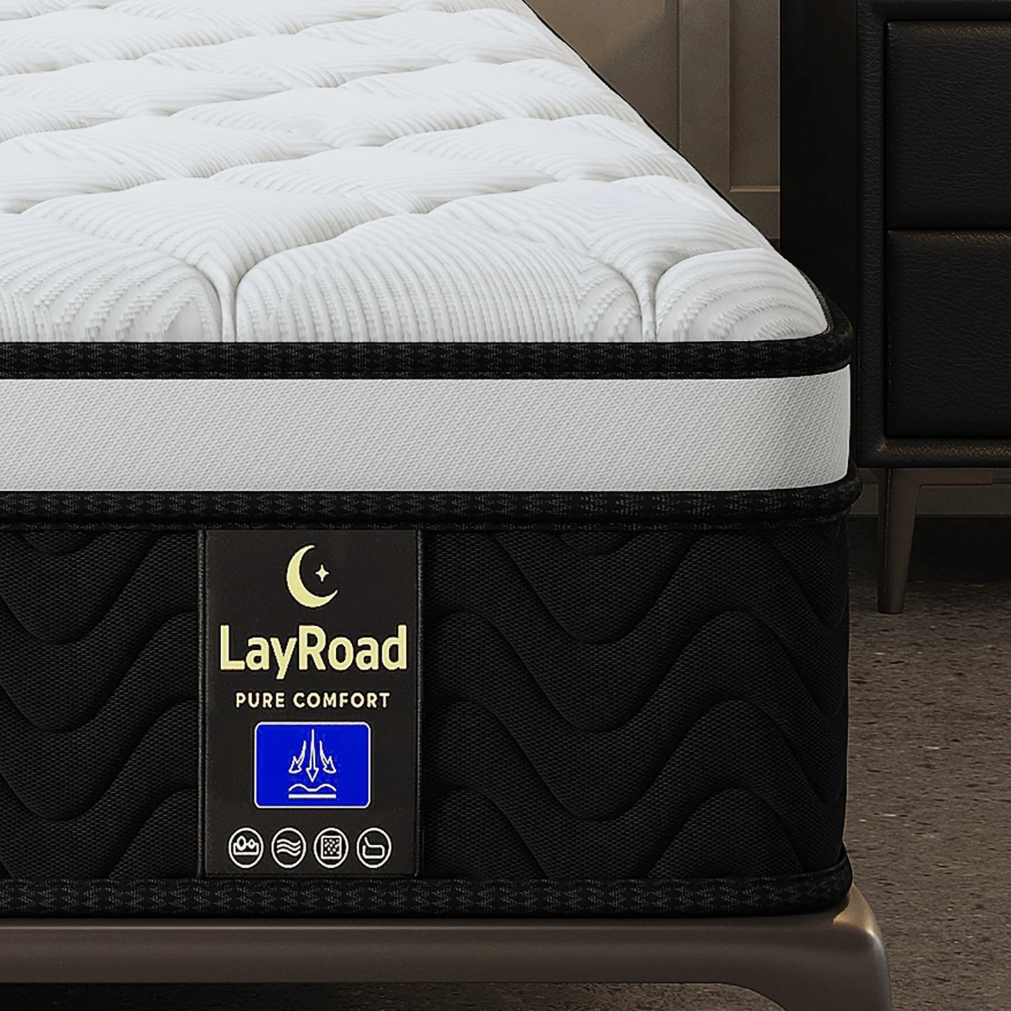 Memory Foam Hybrid Spring Mattress - 12/14-Inch Medium-Firm Pressure Relief Mattress in Twin, Full, Queen & King Sizes