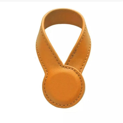 Multi-Purpose PU Leather Magnetic Hat Clip – Strong Magnetic Round Organizer for Travel Bags, Luggage & Accessories Holder