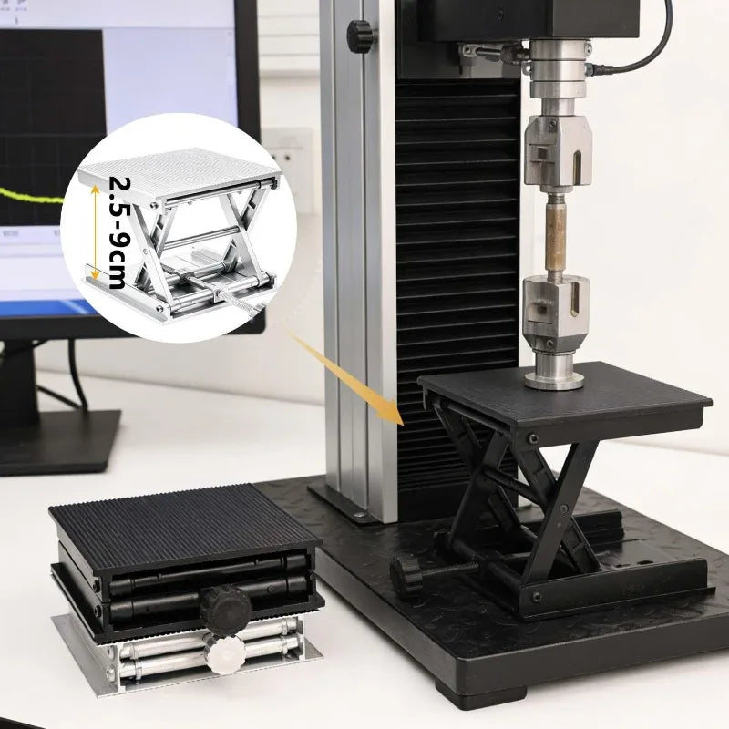 Adjustable Lifting Stand for Woodworking - Support Platform for Engraving Machinery, Construction and Workshop Projects