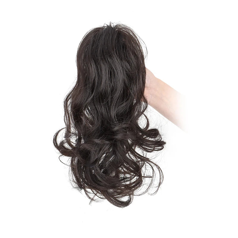Synthetic 12-Inch Curly Claw Clip Ponytail – Short Ponytail Extensions for Women, Black Brown Blonde Hairpiece