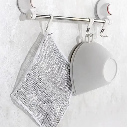 Effortless Kitchen Cleaning with Reusable Steel Wire Cleaning Cloth - Say Goodbye to Stubborn Stains and Rust!