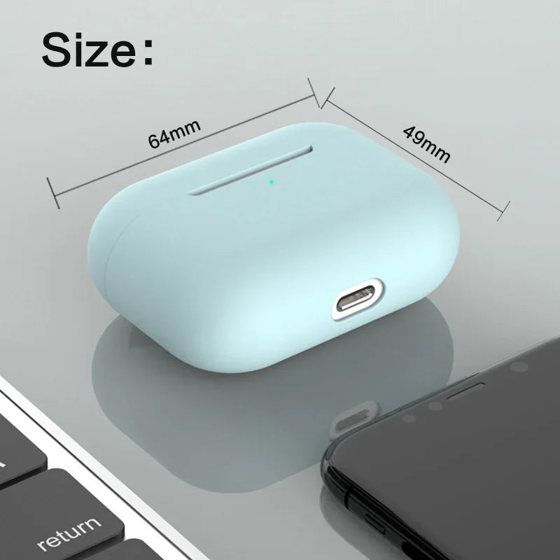 Silicone Case for AirPods Pro – Wireless Bluetooth Earphone Cover, Protective Fundas for Apple AirPods Pro