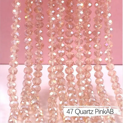 Austria Crystal Rondelle Beads - 2mm/4mm/6mm/8mm Faceted Glass Spacer Beads for DIY Jewelry & Bracelet Making