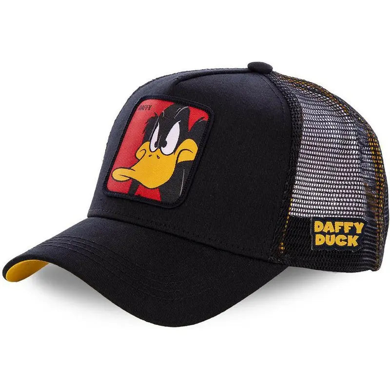 Anime Bunny TAZ DUCK Snapback Cap – Cotton Baseball Hat for Men & Women, Hip Hop Dad Mesh Trucker Cap