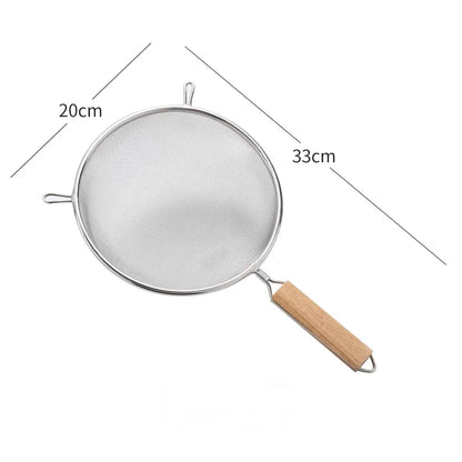 1–3pcs Stainless Steel Kitchen Flour & Juice Sieve – Handheld Mesh Strainer for Baking, Soy Milk & Oil