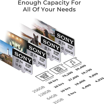 SONY High-Speed 1TB Micro SD Card — Full HD Memory Card for Phone, Tablet & PC (512GB/256GB/128GB/64GB)