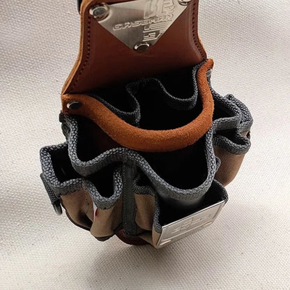 EASEMAN Leather Tool Waist Bag - Professional Organizer with Quick-Hanging Hook & Storage Pockets