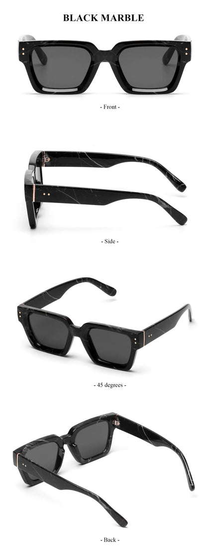 Ruiao 2024 Luxury Premium Designer Sunglasses – Black Square Shades for Men & Women