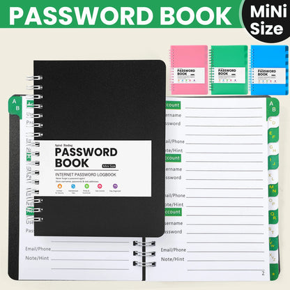 Mini A6 Password Book Notebook – Pocket-Sized Organizer, Diary & Logbook for Office, School & Personal Use