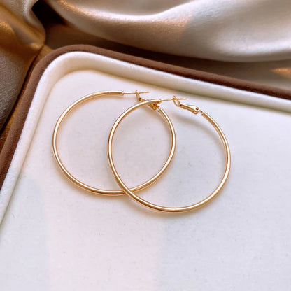 Women’s Shiny Large Circle Cross Hoop Earrings – Rhinestone Geometric High-End Fashion Jewelry
