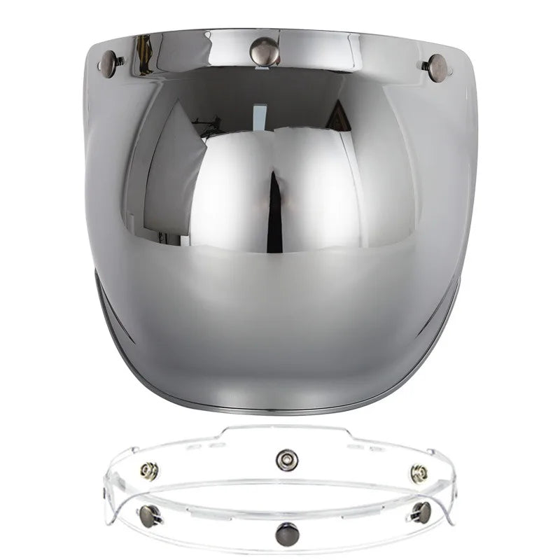 Motorcycle Helmet Bubble Visor – Anti-Fog UV Protection HD Lens for Retro Open Face Helmets