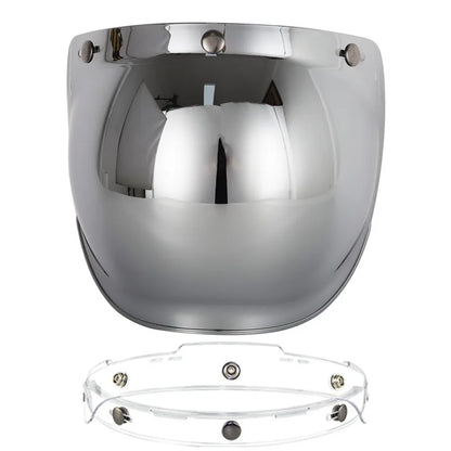 Motorcycle Helmet Bubble Visor – Anti-Fog UV Protection HD Lens for Retro Open Face Helmets