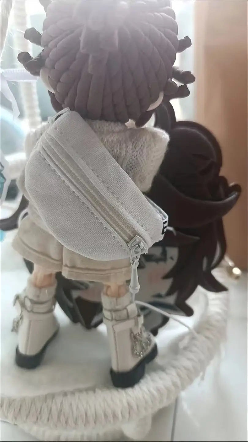 17cm Labubu V1/V2 Crossbody Bag for BJD Dolls – Cute 1/6, 1/8, 1/12 Doll Accessories & Waist Belt Bag Gift