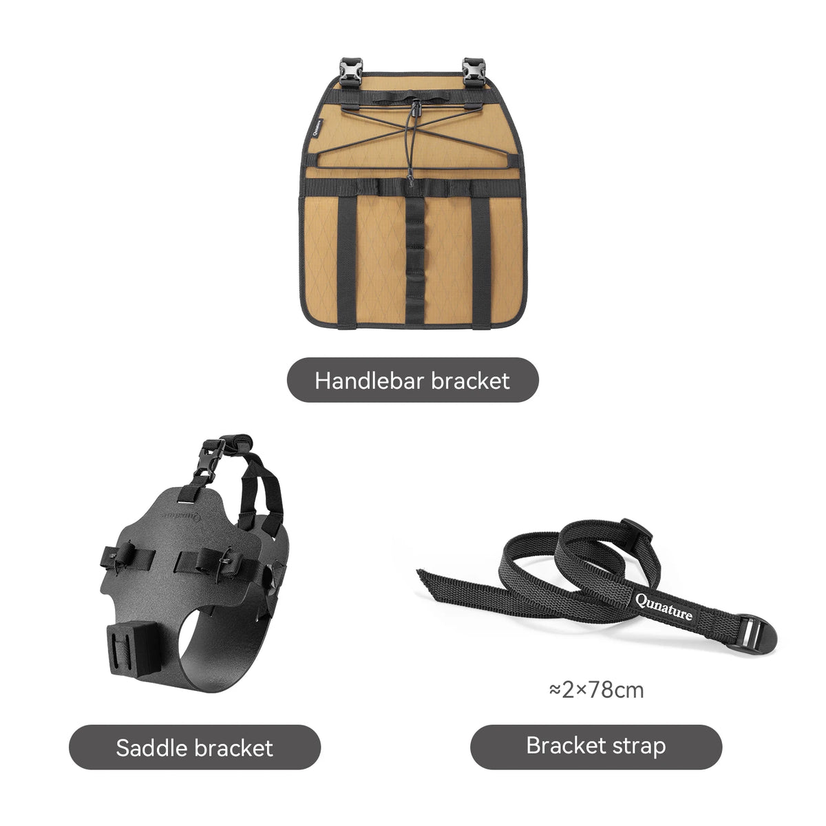 Qunature Bikepacking Bike Bag - Fully Waterproof MTB & Road Bicycle Rack Storage Bag