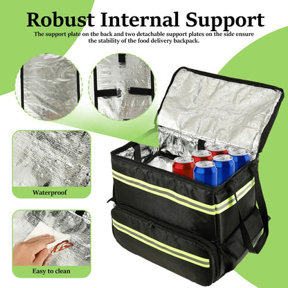 Insulated Cooler Backpack – Thermal Picnic & Lunch Bag for Food Storage, Outdoor Camping, Travel & Delivery Use, Fresh Keeping Large Capacity Rucksack
