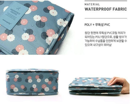 Waterproof Hanging Travel Makeup Bag – Bathroom Cosmetic Organizer for Men & Women