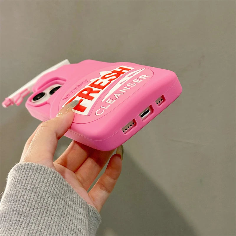 3D Cute Soft Silicone Shockproof Case for iPhone 11-16 Pro Max – Stereo Cleaner Protective Cover Accessories