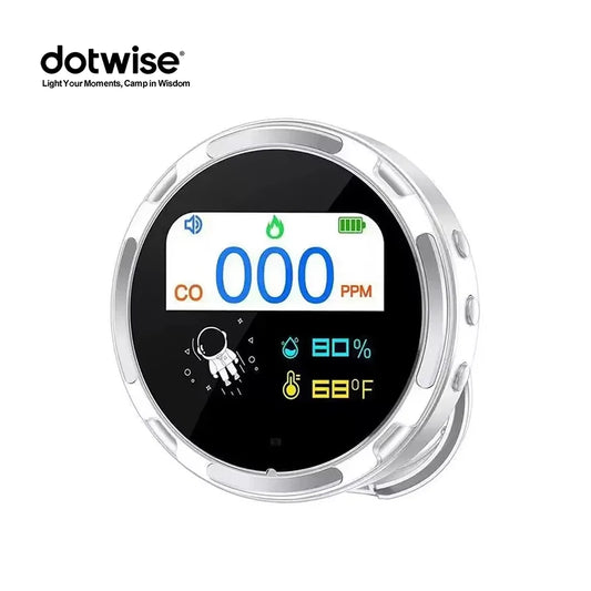 Dotwise Carbon Monoxide Alarm - Portable CO Leak Detector with LCD Display for Home & Camping