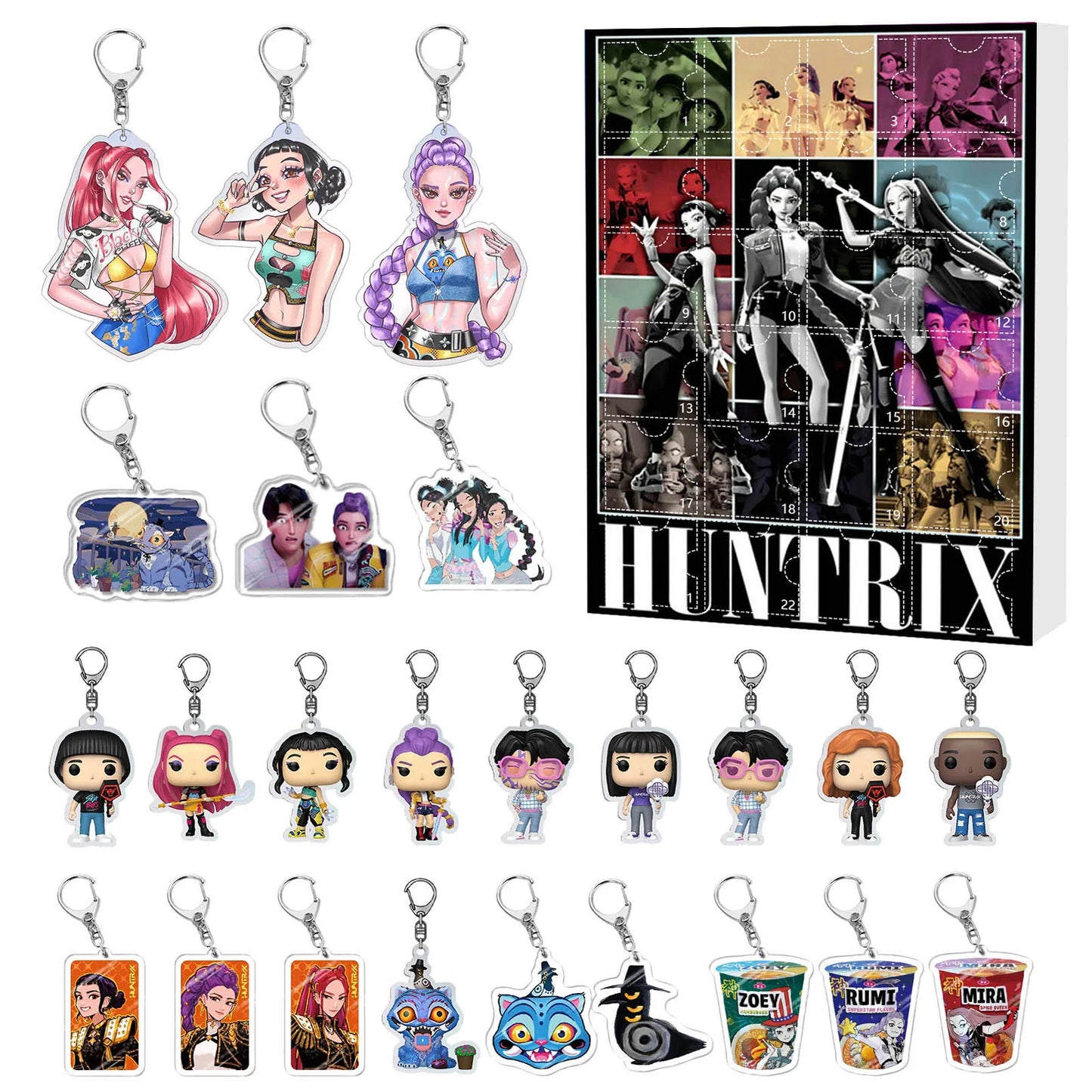 New Kpop Demon Hunters 24-Day Advent Calendar — Rumi, Mira, Zoey & Tiger Christmas Countdown Gift