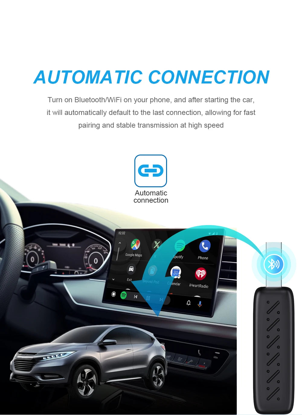 NEW 2-in-1 Mini Wireless CarPlay & Android Auto Adapter – Wired to Wireless Plug & Play for 99% OEM Cars