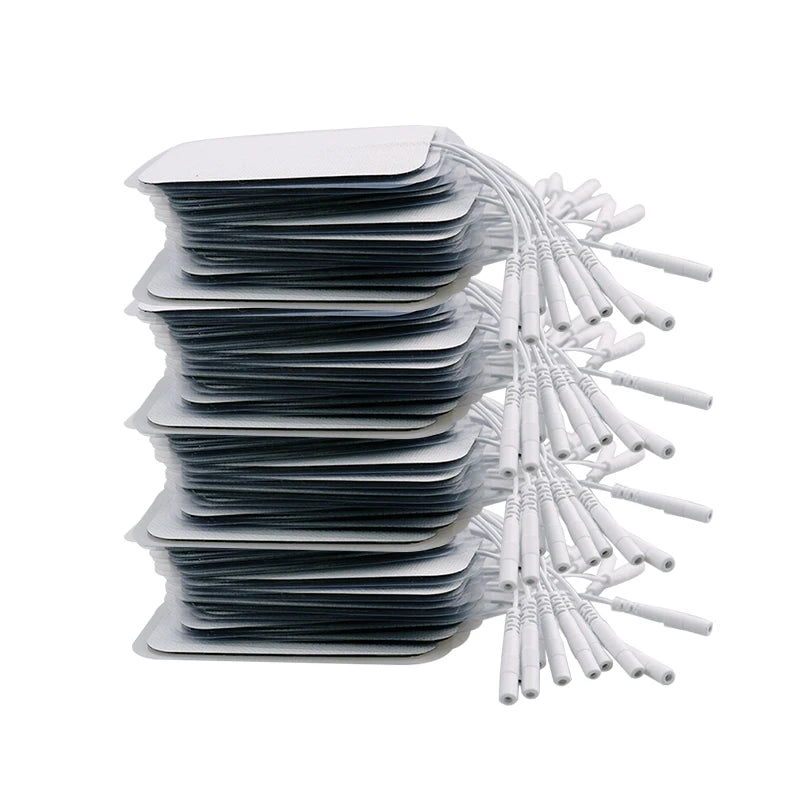 100/50pcs 5x5cm Muscle Stimulator Electrode Pads – Self-Adhesive Non-Woven Replacement for TENS Therapy Machines