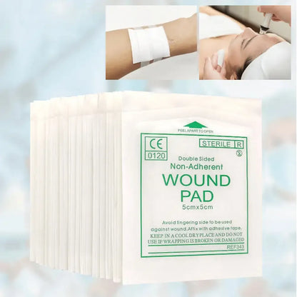 50/100PCS Sterile Non-Woven Gauze Pads - Waterproof Cotton Wound Care & First Aid Dressing Supplies