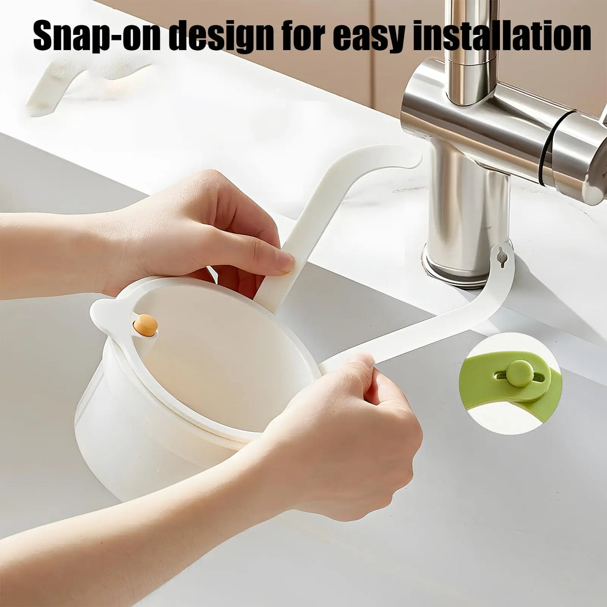 Self-Cleaning Kitchen Sink Strainer Basket - Automatic Waste Catcher & Draining Filter