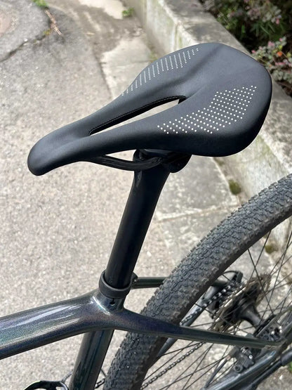 Elitaone MTB Carbon Saddle — 240x143mm Road Bike Seat | Super Light 90g UD Bare Carbon Finish