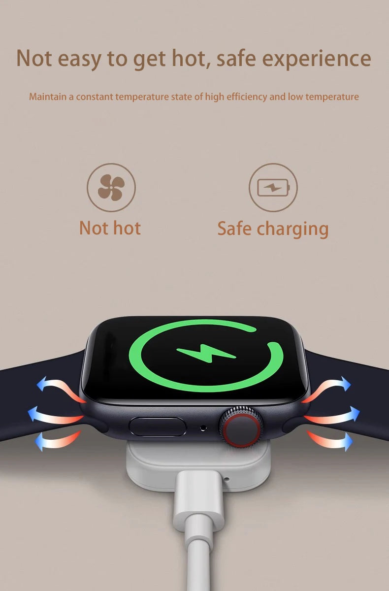Magnetic Wireless Fast Charger for Apple Watch – Type-C Cable Compatible with Series 9 to 1 & SE