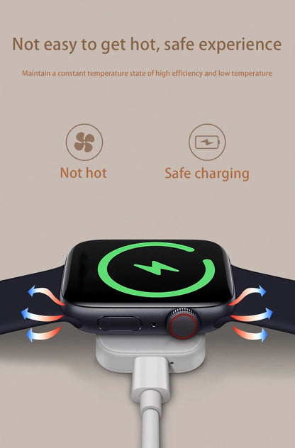 Magnetic Wireless Fast Charger for Apple Watch – Type-C Cable Compatible with Series 9 to 1 & SE